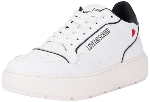 Scarpe Love Moschino sneaker in pelle bianco/ nero D25MO03 JA15144G1LJC110A 40 von Love Moschino