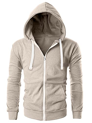 Love My Fashions® Herren Full Zipper Plain Hoodie mit vorderen Taschen, Kapuzenpullover für lässiges Tragen und Workout. von Love My Fashions