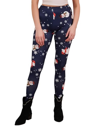 Love My Fashions Damen Weihnachtsleggings mit hoher Taille und originellem Muster, Damen Weihnachtsfest Kostüm, Lange Festliche Xmas-Leggings, Elegante Hosen von Love My Fashions