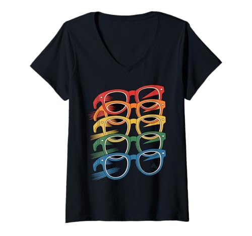 Damen Optiker Herzoptiker Augenarzt T-Shirt mit V-Ausschnitt Damen Optiker Herzoptiker Augenarzt T-Shirt mit V-Ausschnitt von Love Ophthalmology