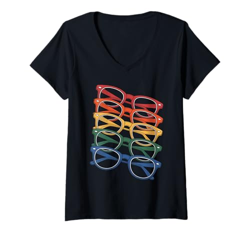 Damen Optiker Herzoptiker Augenarzt T-Shirt mit V-Ausschnitt Damen Optiker Herzoptiker Augenarzt T-Shirt mit V-Ausschnitt von Love Ophthalmology