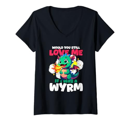 Damen Würdest du mich immer noch lieben, wenn ich ein Wurm wäre T-Shirt mit V-Ausschnitt Damen Würdest du mich immer noch lieben, wenn ich ein Wurm wäre T-Shirt mit V-Ausschnitt von Love Relationship