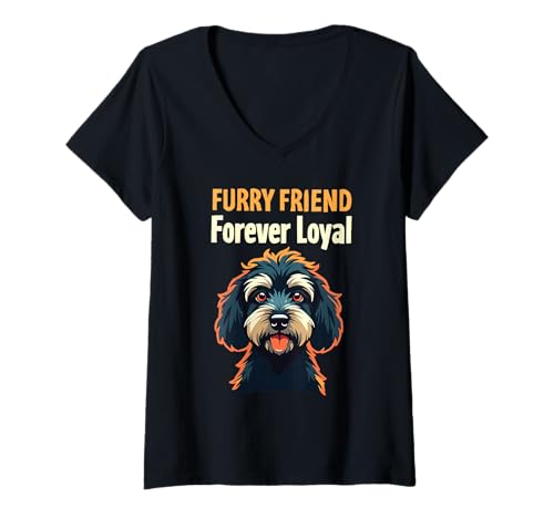 Damen Schnoodle Schnauzer Pudel Welpe Hundeliebhaber T-Shirt mit V-Ausschnitt Damen Schnoodle Schnauzer Pudel Welpe Hundeliebhaber T-Shirt mit V-Ausschnitt von Love Schnoodle Schnoodle Mom Schnoodle Dad