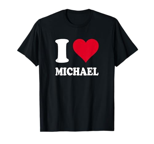 Love Stories I Heart Michael Damen Unisex-Kinder, Unisex-Erwachsene Schwarz Klein Klassisches Herz-Design T-Shirt Love Stories I Heart Michael Damen Unisex-Kinder, Unisex-Erwachsene Schwarz Klein Klassisches Herz-Design T-Shirt von Love Stories I Heart Michael