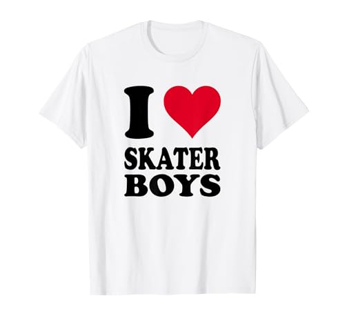 Ich Liebe Skater Jungen T-Shirt von Love Stories I Heart Skater Boys