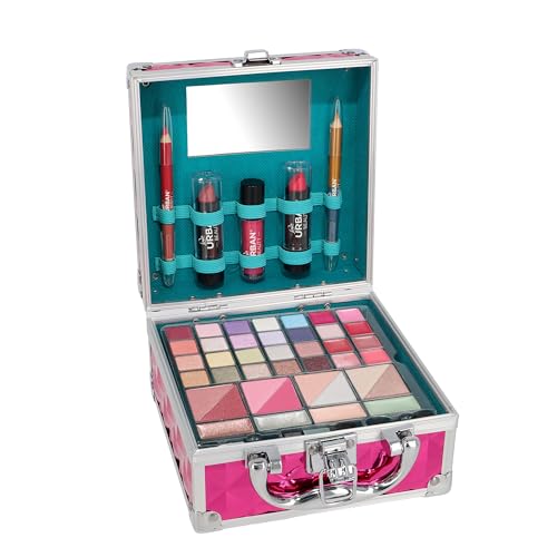 Love Urban Beauty Veganes Make-up-Geschenkset mit Exotic Vibes-Etui - 49 Stck. - Komplettes Starterset mit Make-up-Pinseln, Lidschattenpalette, Rouge, Glitzergel, Set für Anfänger für Mädchen Love Urban Beauty Veganes Make-up-Geschenkset mit Exotic Vibes-Etui - 49 Stck. - Komplettes Starterset mit Make-up-Pinseln, Lidschattenpalette, Rouge, Glitzergel, Set für Anfänger für Mädchen von Love Urban Beauty