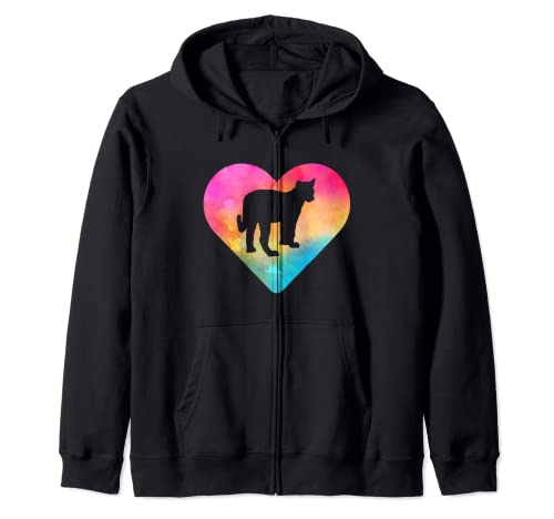 Damen oder Mädchen Cougar Batikfärbung Aquarell Kapuzenjacke Damen oder Mädchen Cougar Batikfärbung Aquarell Kapuzenjacke von Love and Animals Apparel Co