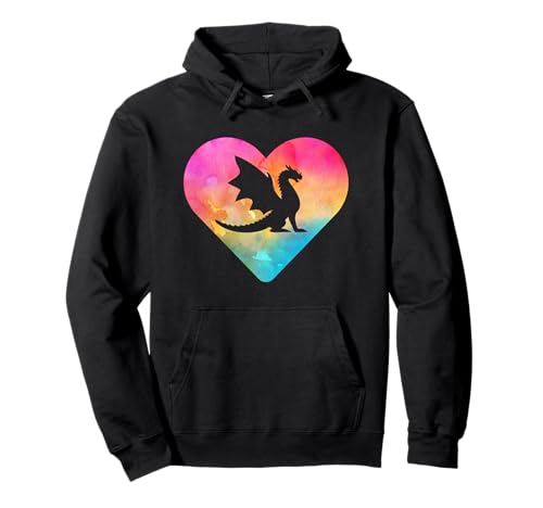 Frauen oder Mädchen Niedlicher Drache Tie Dye Aquarell Pullover Hoodie Frauen oder Mädchen Niedlicher Drache Tie Dye Aquarell Pullover Hoodie von Love and Animals Apparel Co