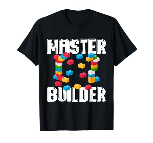Lustige Meisterbausteine Bausteine Geschenk Männer Frauen Jugend T-Shirt Lustige Meisterbausteine Bausteine Geschenk Männer Frauen Jugend T-Shirt von Love to Build Bricks Toy Lovers Boys Girls Kids