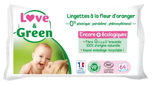 LOVE & GREEN Lingettes Bébé Hypoallergéniques 0% - Parfum Fleur d'Oranger x64 LOVE & GREEN Lingettes Bébé Hypoallergéniques 0% - Parfum Fleur d'Oranger x64 von Love & Green