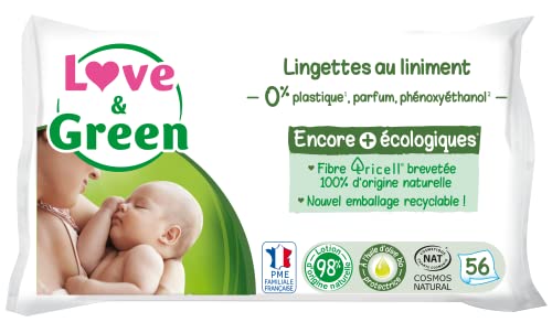 Love & Green Liniment Reinigungstücher, gesund und umweltfreundlich, Packung mit 56 Tüchern, zertifiziert Cosmo Natural von ECOCERT und FSC, recycelbare Verpackung Love & Green Liniment Reinigungstücher, gesund und umweltfreundlich, Packung mit 56 Tüchern, zertifiziert Cosmo Natural von ECOCERT und FSC, recycelbare Verpackung von Love & Green