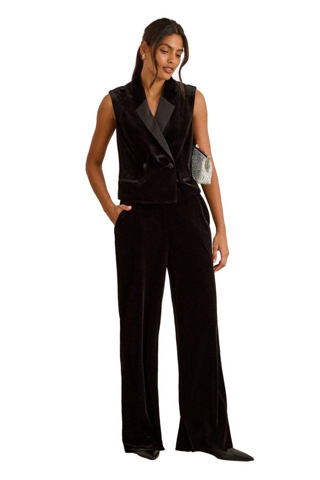 Love & Roses Anzugweste Love & Roses Samt-Weste (1-tlg) von Love & Roses