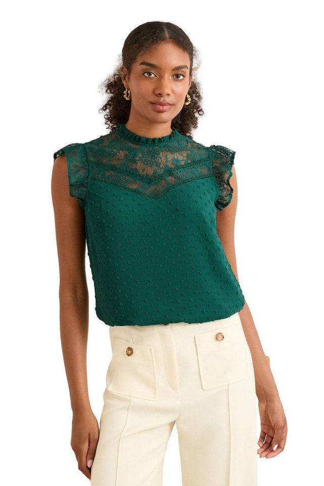 Love & Roses Blusentop Love & Roses ärmellose Bluse mit Mesh, Regular (1-tlg) von Love & Roses