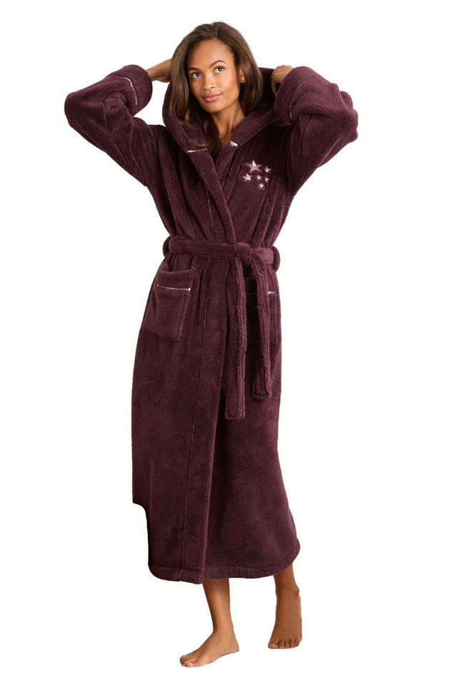 Love & Roses Damenbademantel Love & Roses Bequemer Morgenmantel, Polyester von Love & Roses