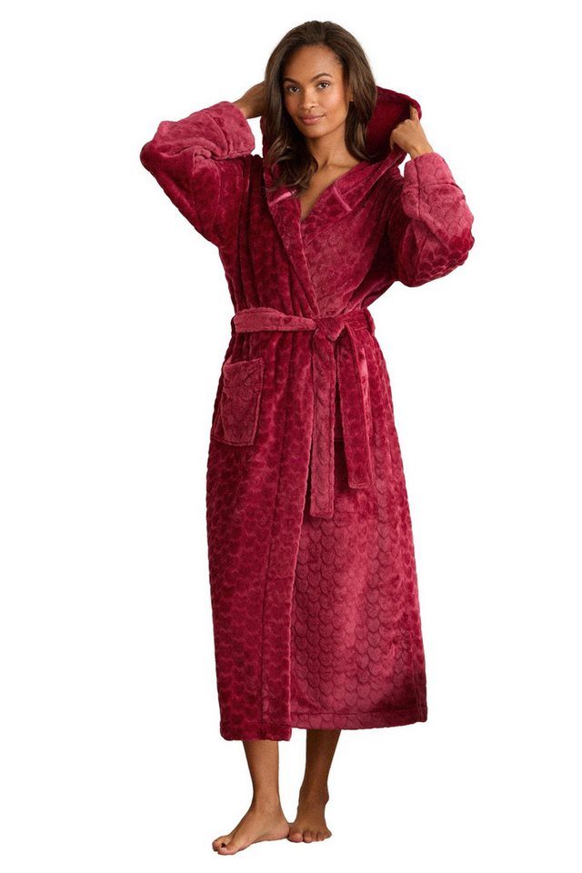 Love & Roses Damenbademantel Love & Roses Bequemer Morgenmantel, Polyester von Love & Roses