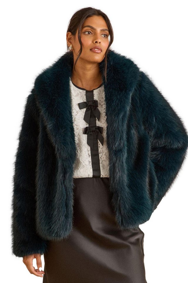 Love & Roses Fellimitatmantel Love & Roses Kunstfellmantel mit Schalkragen (1-tlg) von Love & Roses