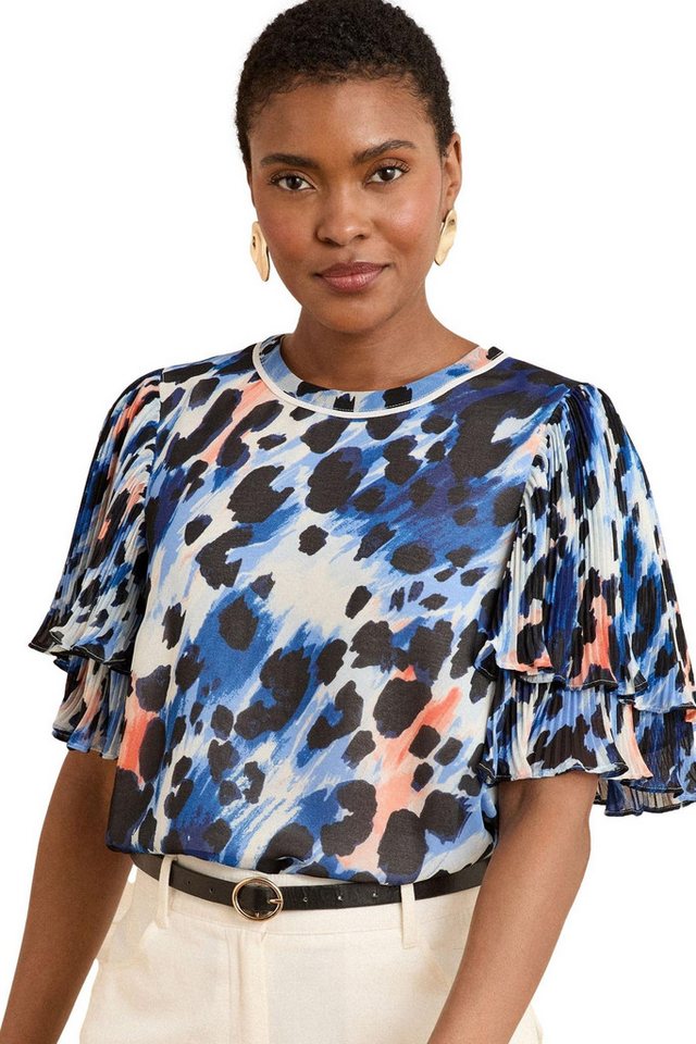 Love & Roses Kurzarmbluse Love & Roses Kurzarmbluse mit rundem Ausschnitt (1-tlg) von Love & Roses