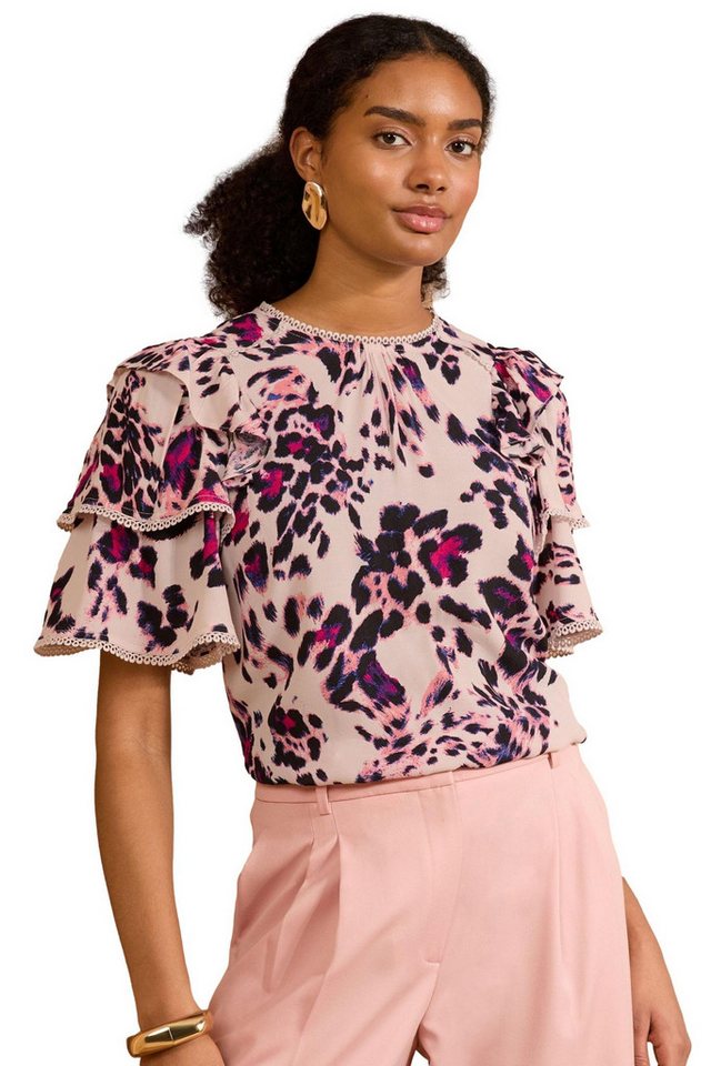 Love & Roses Kurzarmbluse Love & Roses Kurzarmbluse mit rundem Ausschnitt (1-tlg) von Love & Roses