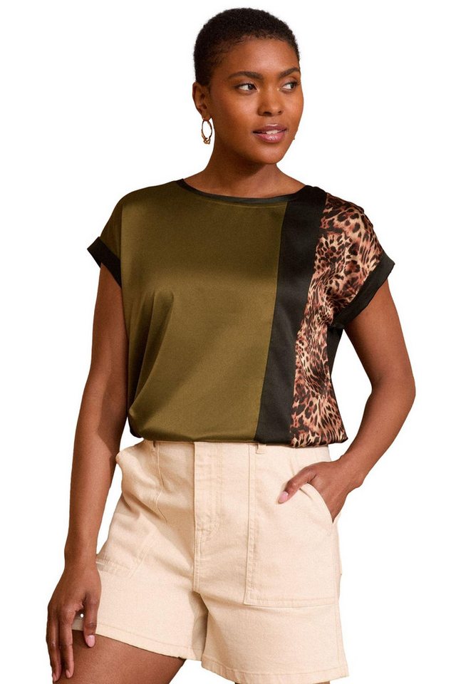 Love & Roses Kurzarmshirt Love & Roses Satin-Top mit V-Ausschnitt, Regular (1-tlg) von Love & Roses