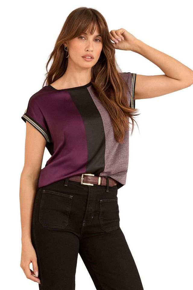 Love & Roses Kurzarmshirt Love & Roses Satin-Top mit V-Ausschnitt, Regular (1-tlg) von Love & Roses