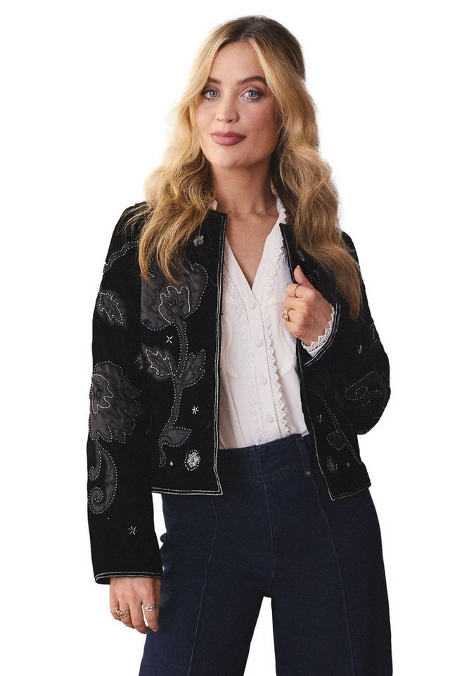 Love & Roses Kurzjacke Love & Roses Langärmelige Jacke mit Stickerei (1-St) von Love & Roses