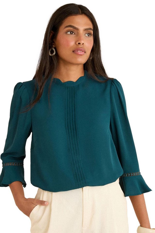 Love & Roses Langarmbluse Love & Roses Bluse mit 3/4-Trompetenärmeln Regular (1-tlg) von Love & Roses