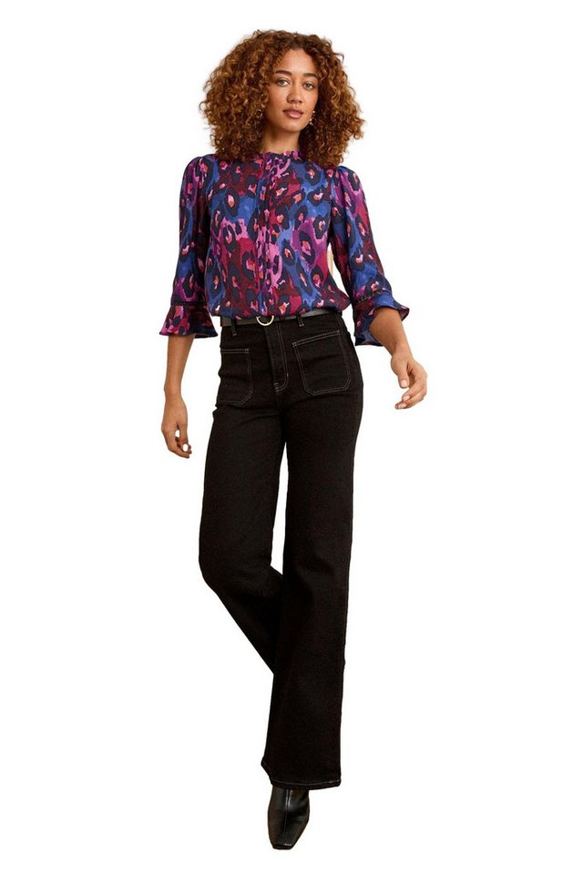 Love & Roses Langarmbluse Love & Roses Bluse mit 3/4-Trompetenärmeln Regular (1-tlg) von Love & Roses