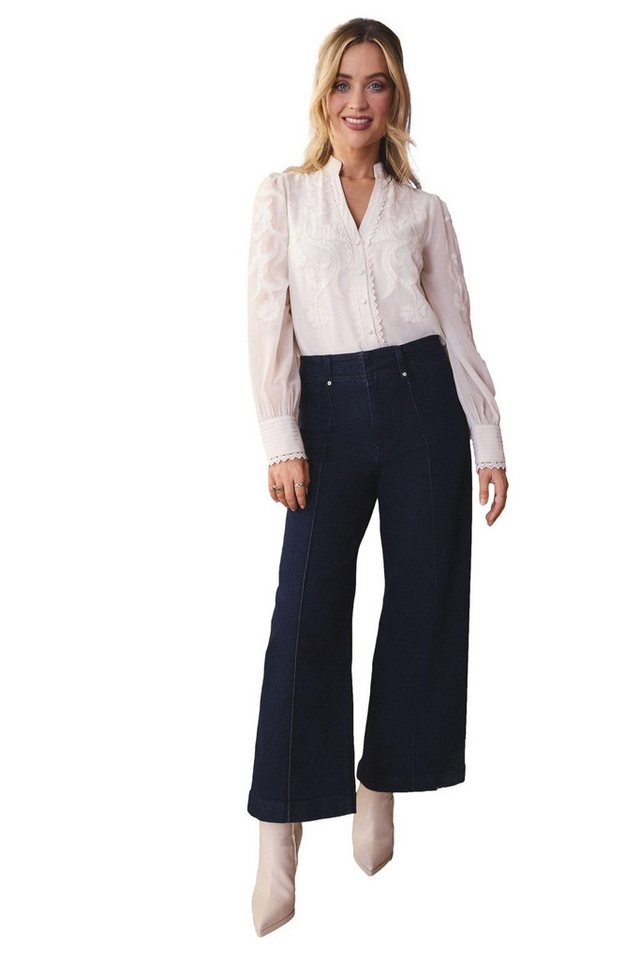 Love & Roses Langarmbluse Love & Roses Bluse mit Kerbausschnitt, Regular (1-tlg) von Love & Roses