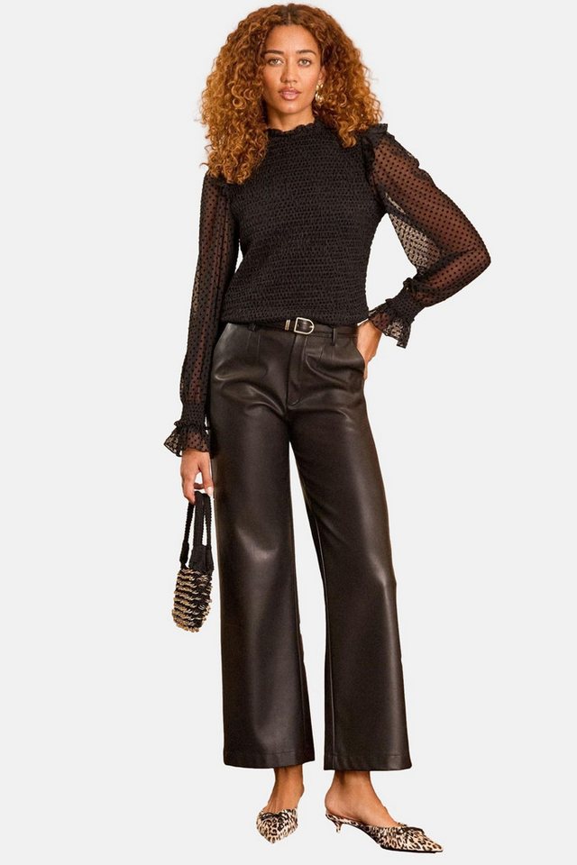 Love & Roses Langarmbluse Love & Roses Bluse mit Mesh-Detail, Regular (1-tlg) von Love & Roses