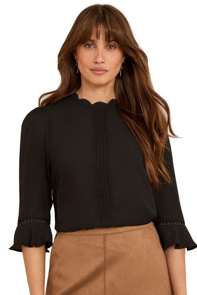 Love & Roses Langarmbluse Love & Roses Bluse mit Trompetenärmeln, Kurzgröße (1-tlg) von Love & Roses