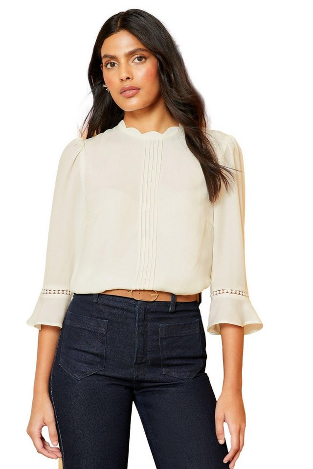 Love & Roses Langarmbluse Love & Roses Bluse mit Trompetenärmeln, Kurzgröße (1-tlg) von Love & Roses