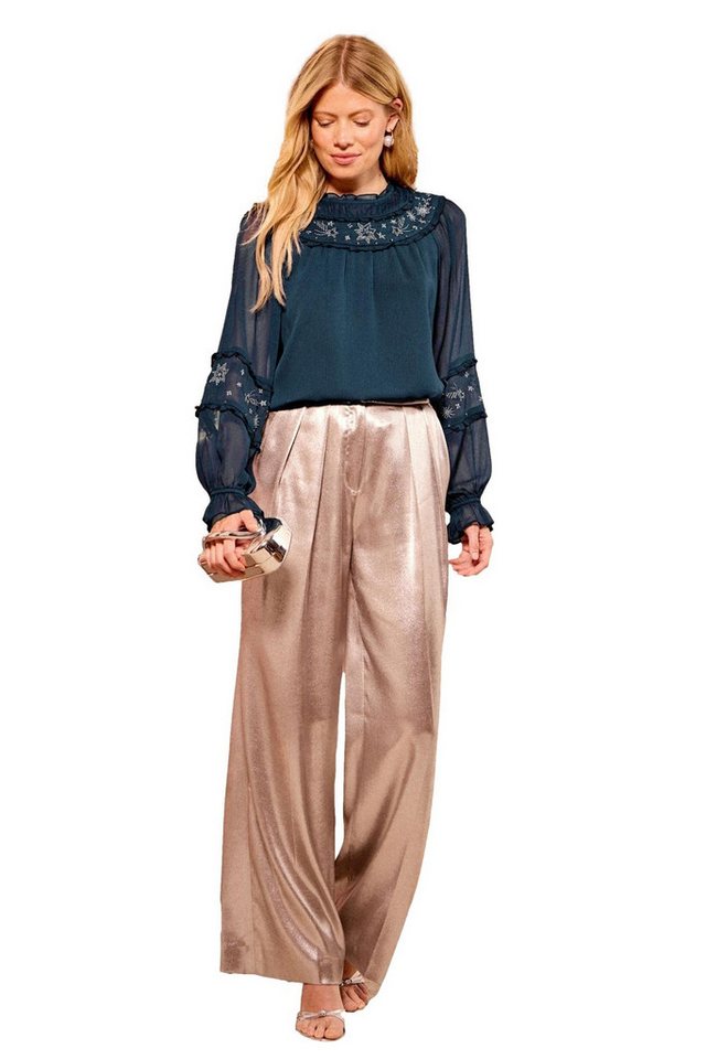 Love & Roses Langarmbluse Love & Roses Bluse mit gesmoktem Detail, Regular (1-tlg) von Love & Roses