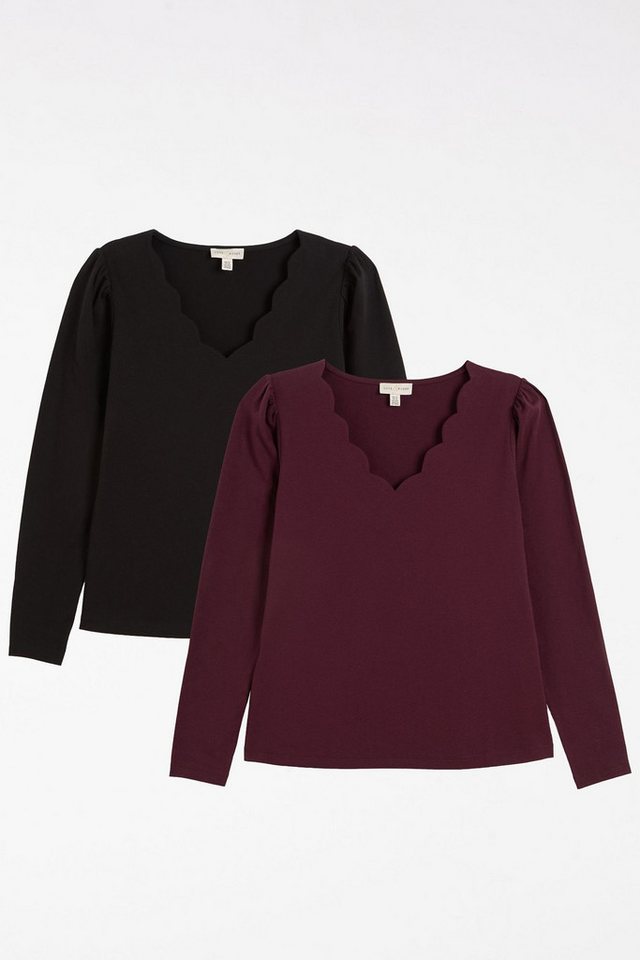 Love & Roses Langarmbluse Love & Roses Jersey-Oberteil, Vorteilspack (2-tlg) von Love & Roses