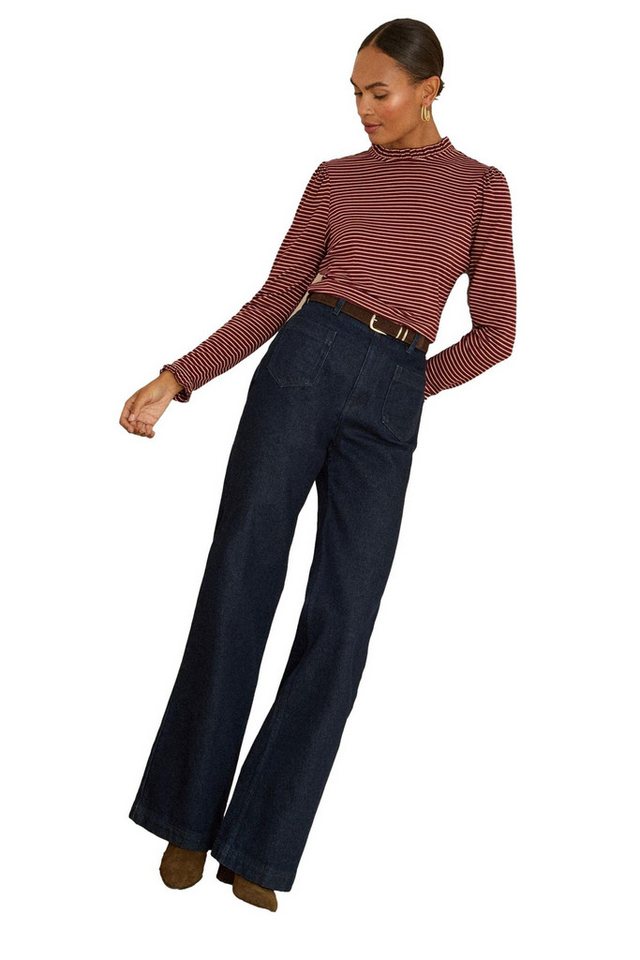 Love & Roses Langarmbluse Love & Roses Jersey-Oberteil mit Rüschen, Petite (1-tlg) von Love & Roses