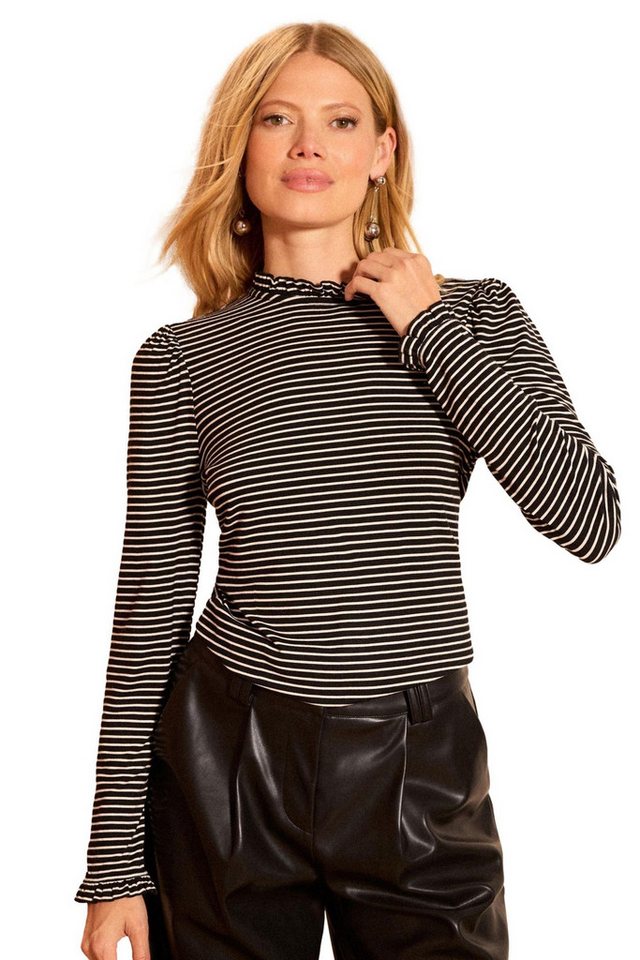 Love & Roses Langarmbluse Love & Roses Jersey-Oberteil mit Rüschen, Regular (1-tlg) von Love & Roses
