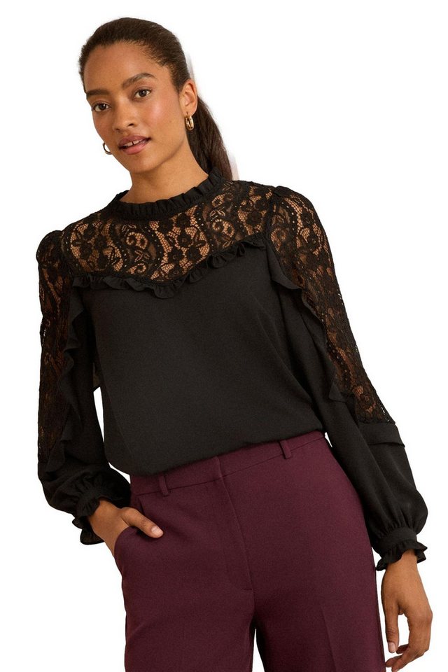 Love & Roses Langarmbluse Love & Roses Langärmelige Bluse mit Stickerei (1-tlg) von Love & Roses