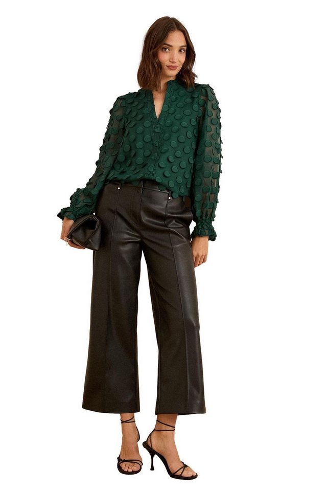 Love & Roses Langarmbluse Love & Roses Langärmlige Bluse mit Punkten, Petite (1-tlg) von Love & Roses