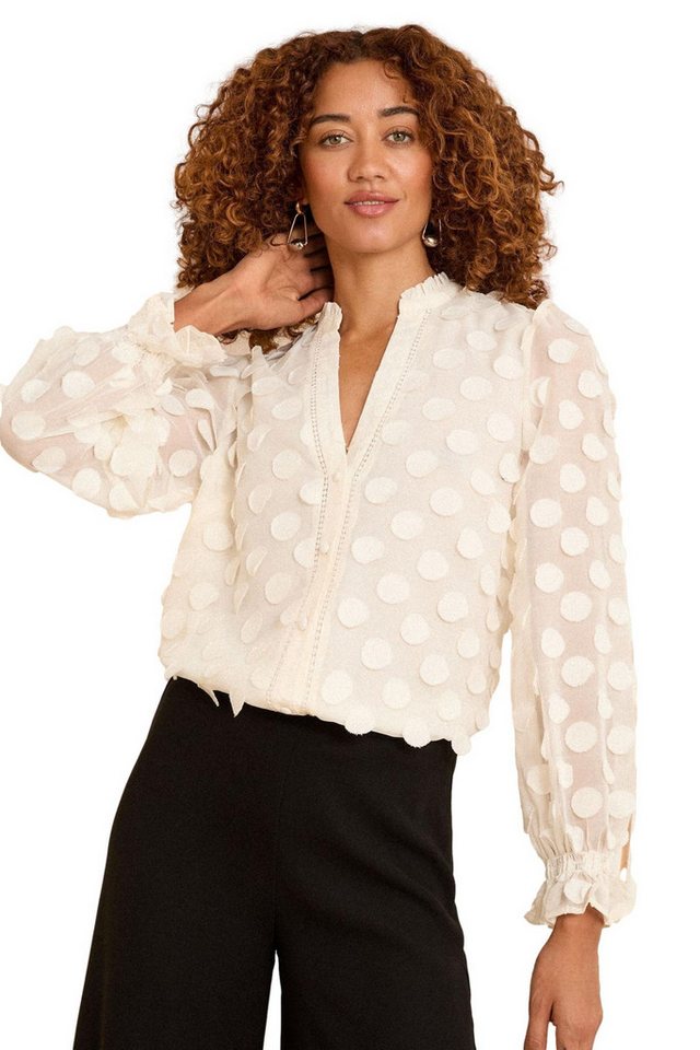 Love & Roses Langarmbluse Love & Roses Langärmlige Bluse mit Punkten, Petite (1-tlg) von Love & Roses