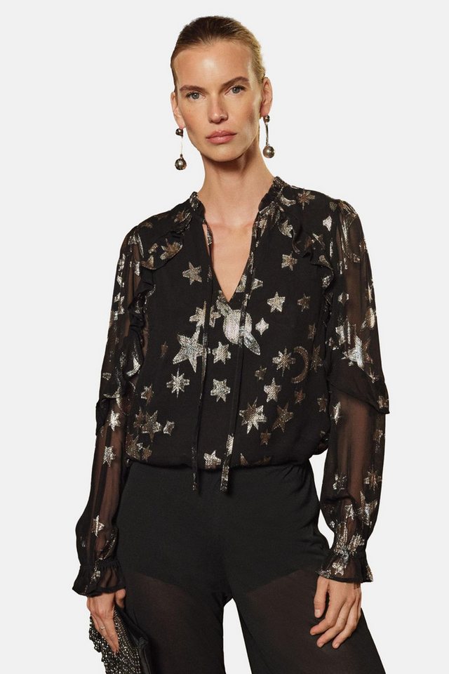 Love & Roses Langarmbluse Love & Roses Langärmliges Metallic-Top, Regular (1-tlg) von Love & Roses