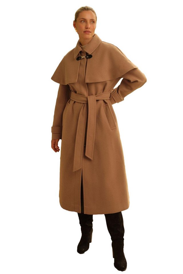 Love & Roses Langmantel Love & Roses Langer Mantel mit Cape (1-tlg) von Love & Roses