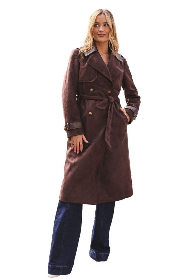 Love & Roses Ledermantel Love & Roses Trenchcoat, Regular (1-tlg) von Love & Roses
