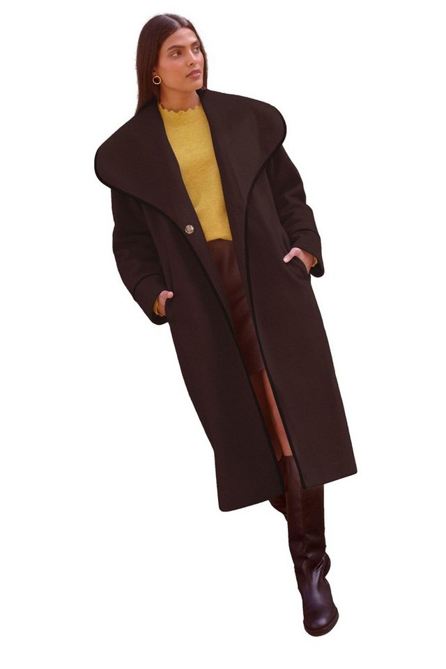 Love & Roses Ledermantel Love & Roses Wickelmantel mit Gürtel (1-tlg) von Love & Roses