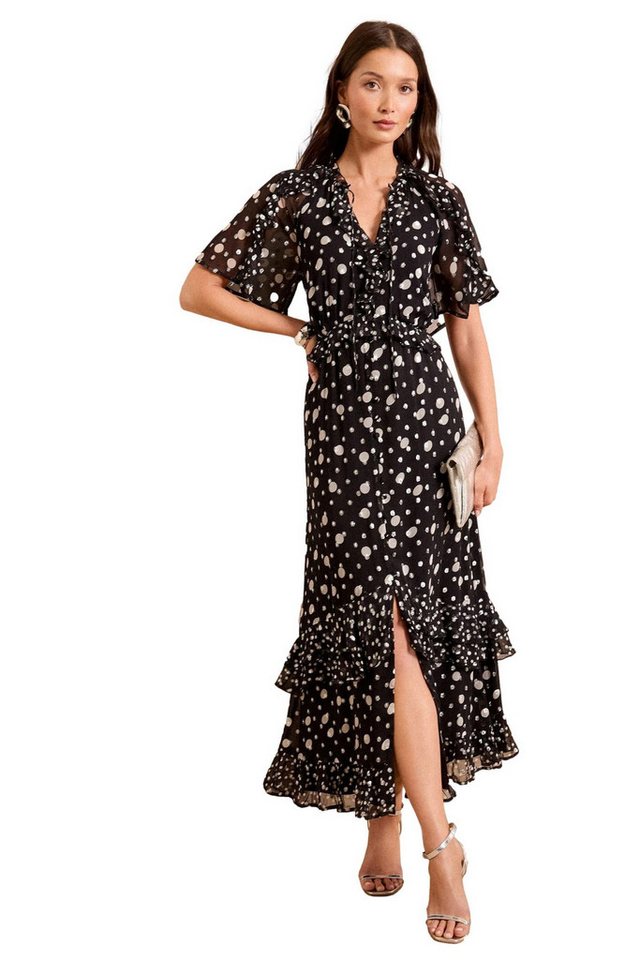 Love & Roses Maxikleid Love & Roses Maxikleid mit Volants (1-tlg) von Love & Roses