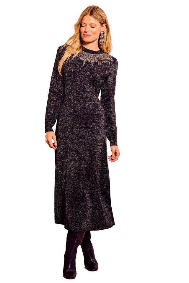 Love & Roses Midikleid Love & Roses Gestricktes Midikleid mit Glitzer (1-tlg) von Love & Roses