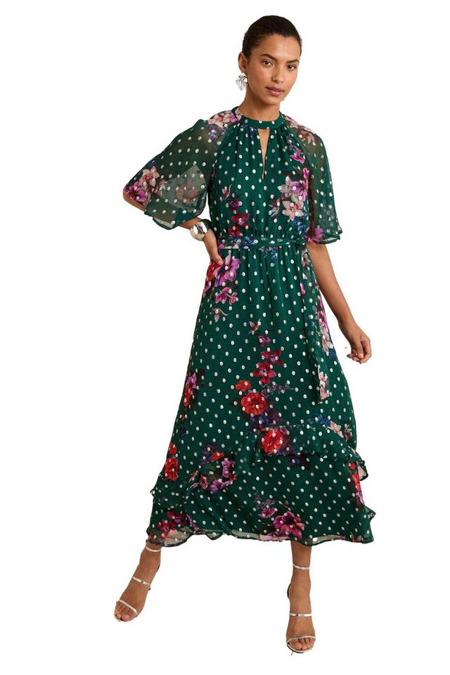 Love & Roses Midikleid Love & Roses Metallic-Midikleid mit Print (1-tlg) von Love & Roses