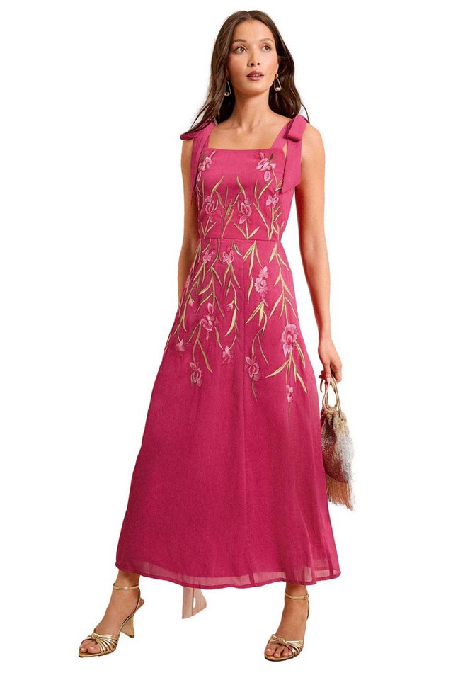 Love & Roses Midikleid Love & Roses Midaxi-Kleid mit Stick (1-tlg) von Love & Roses