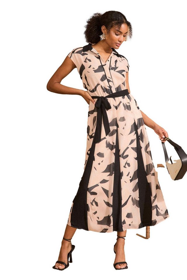 Love & Roses Midikleid Love & Roses Midi-Hemdkleid mit Gürtel, Kurzgröße (1-tlg) von Love & Roses