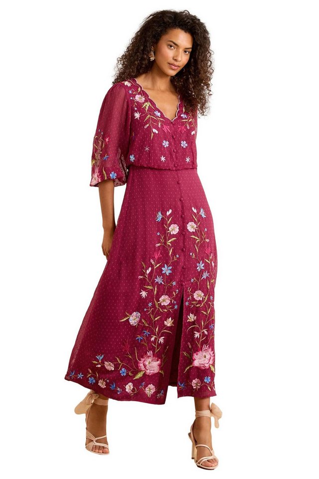 Love & Roses Midikleid Love & Roses Midikleid mit 3/4-Puffärmeln, Regular (1-tlg) von Love & Roses