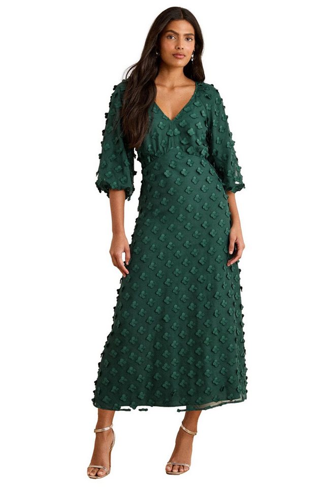 Love & Roses Midikleid Love & Roses Midikleid mit 3D-Blumen, Petite (1-tlg) von Love & Roses