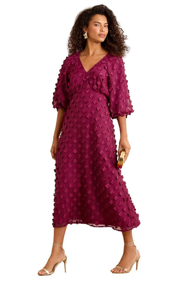 Love & Roses Midikleid Love & Roses Midikleid mit 3D-Blumen, Petite (1-tlg) von Love & Roses